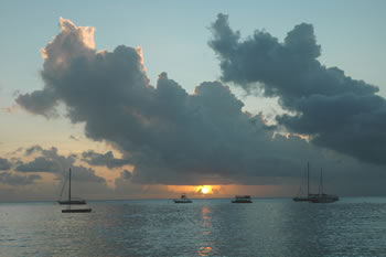 Barbados at dusk